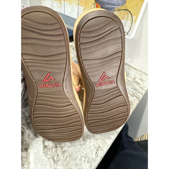 Vionic Women's Size‎ 10 Pacific High Tide Tan Cork Detail Platform Sandals - Picture 6 of 9